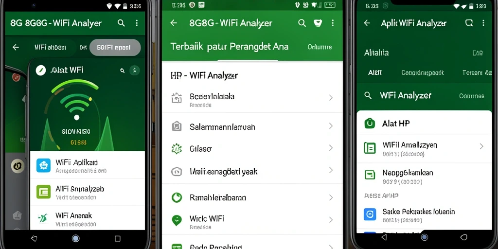 Tampilan antarmuka aplikasi 8G8G yang ramah pengguna untuk analisis WiFi.