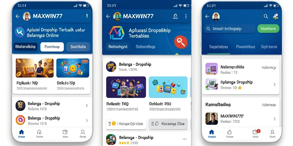 Tampilan antarmuka pengguna MAXWIN77 yang sederhana dan fungsional.