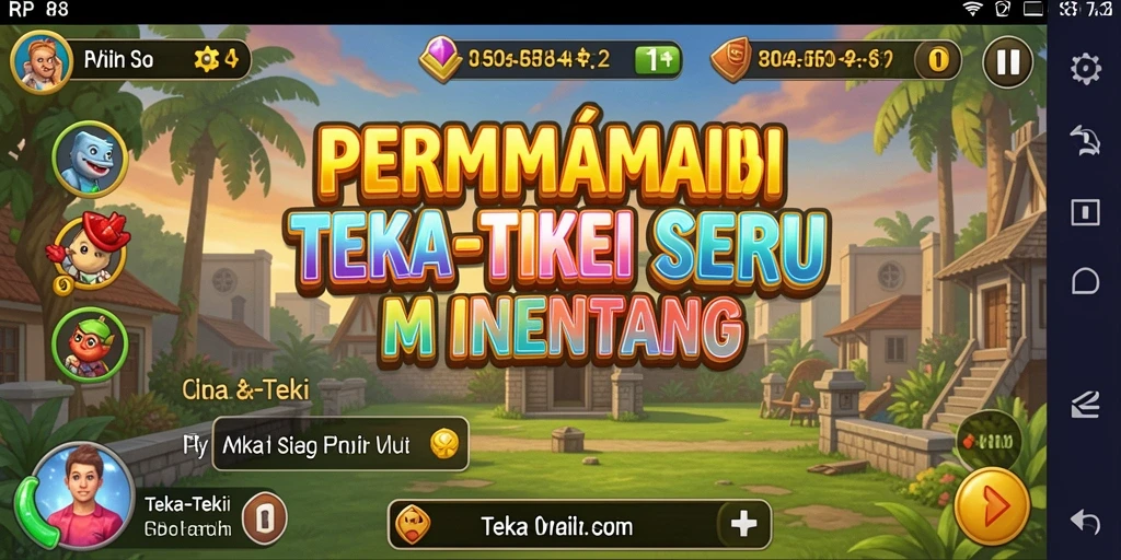 Tampilan antarmuka RP8 dengan berbagai teka-teki menarik.
