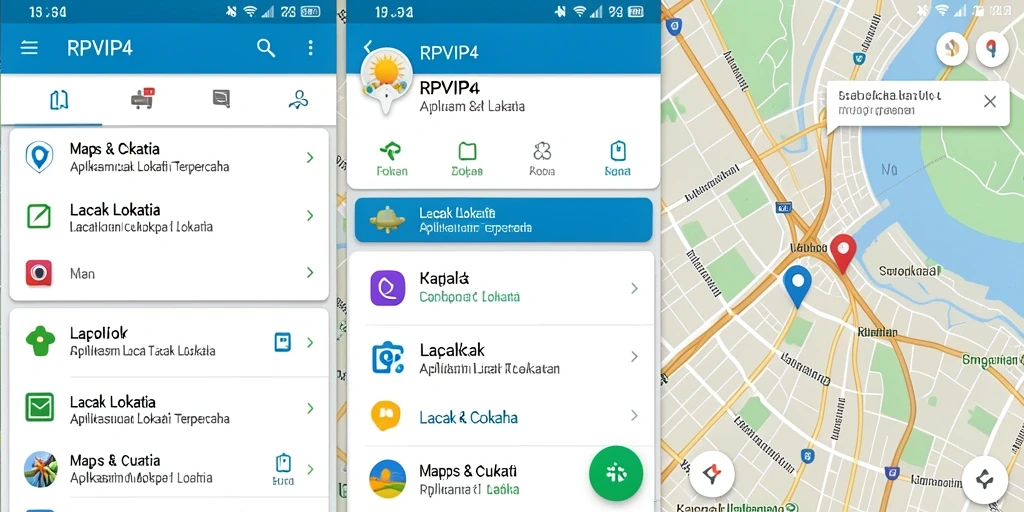 Antarmuka intuitif RPVIP4 untuk lacak lokasi.