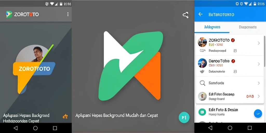 Antarmuka ZOROTOTO menunjukkan proses hapus background yang cepat dan efisien.